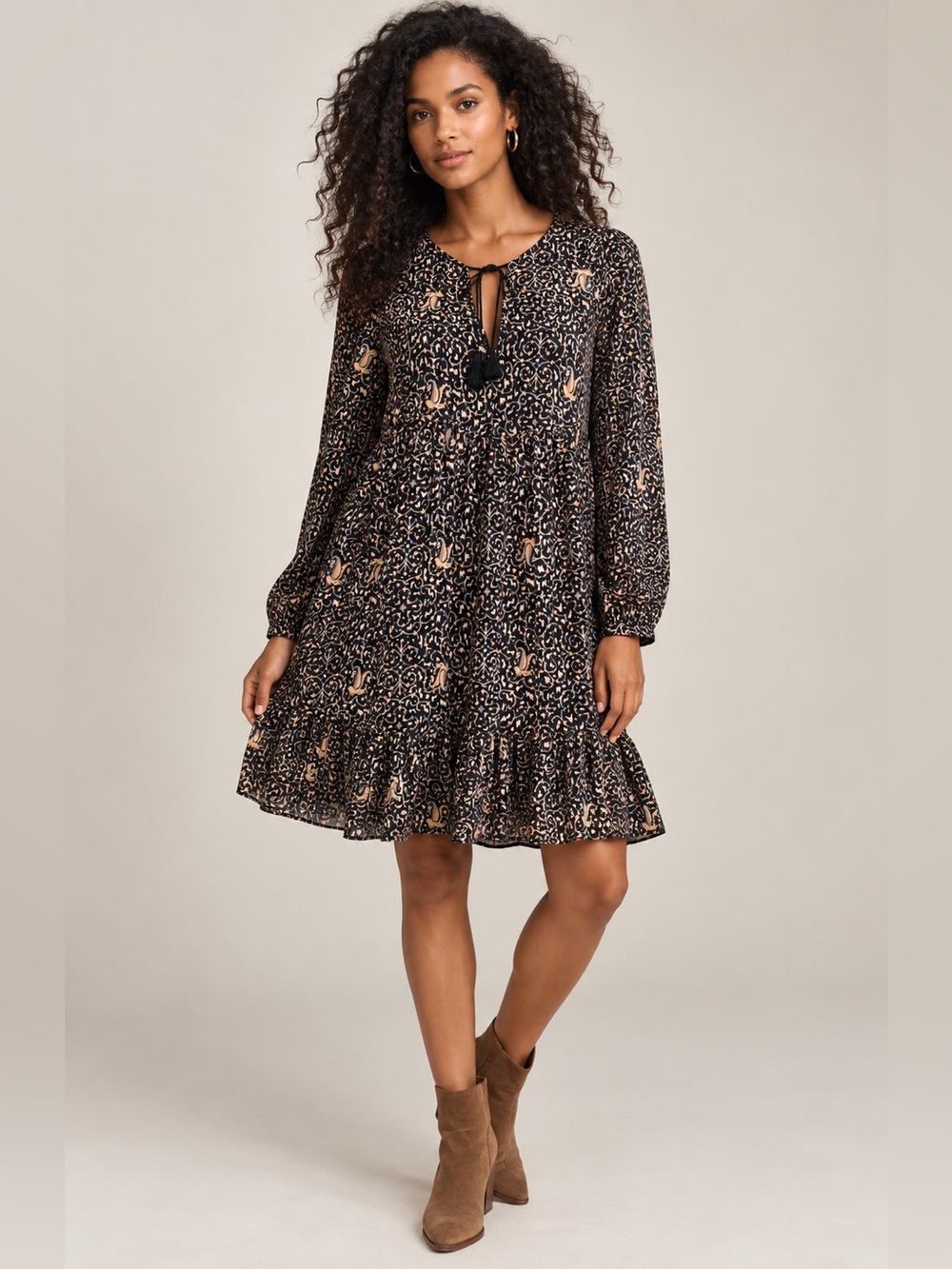 Madewell Fiesta Paisley Mini Dress Size 14 – Flowy Ruffle Hem